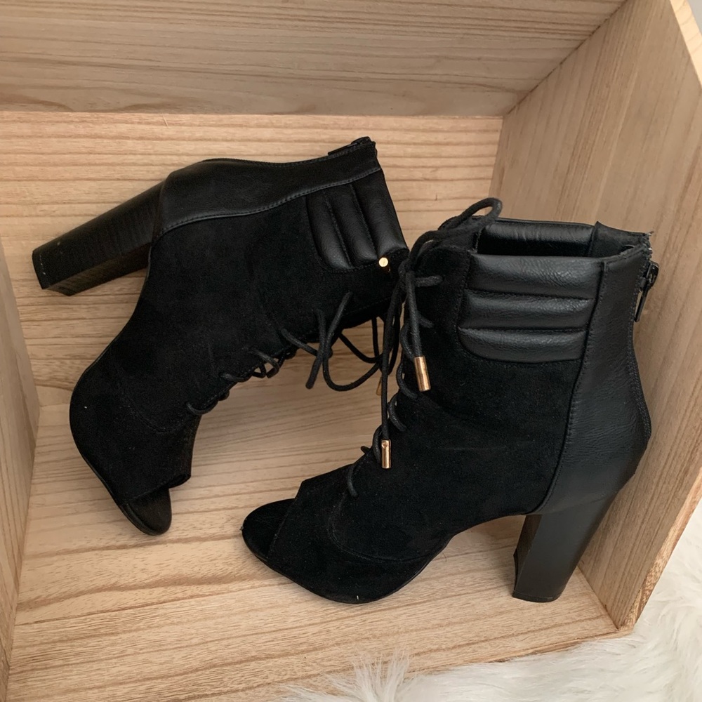 Melly high heel boots for women, black, size 7